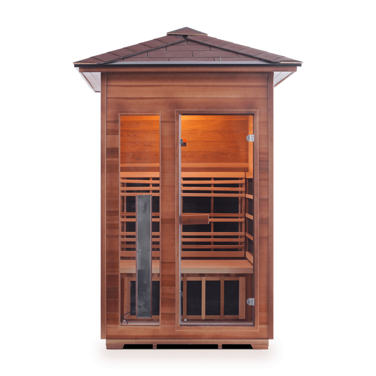 Enlighten Saunas Home Saunas Peak Roof Enlighten Saunas Rustic 2 - Full Spectrum Infrared Sauna (2 Person)