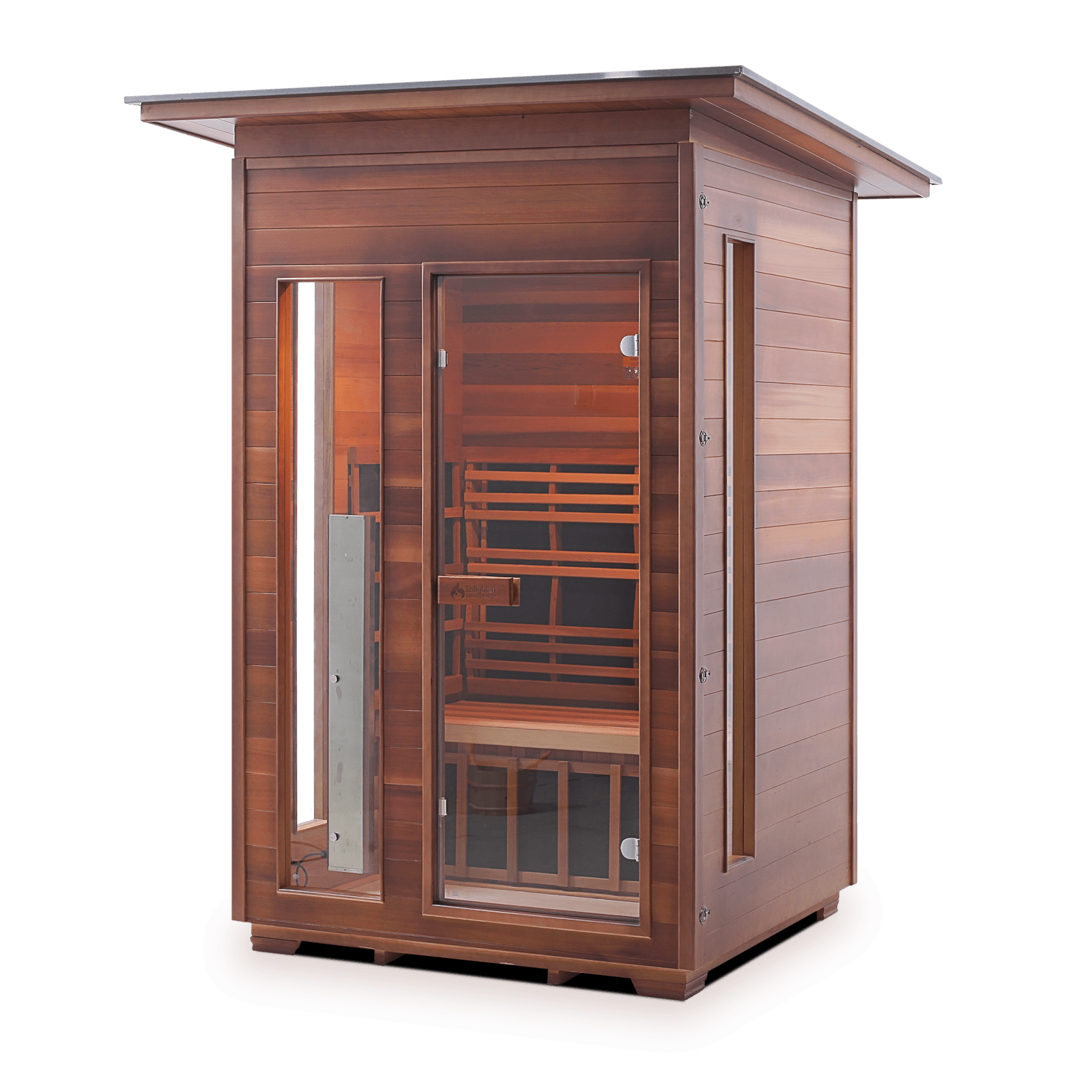 Enlighten Saunas Home Saunas Sloped Roof Enlighten Saunas Rustic 2 - Full Spectrum Infrared Sauna (2 Person)