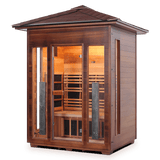 Enlighten Saunas Home Saunas Peak Roof Enlighten Saunas Rustic 3 - Full Spectrum Infrared Sauna (3 Person)
