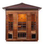 Enlighten Saunas Home Saunas Peak Roof Enlighten Saunas Rustic 4 - Full Spectrum Infrared Sauna (4 Person)