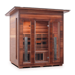 Enlighten Saunas Home Saunas Sloped Roof Enlighten Saunas Rustic 4 - Full Spectrum Infrared Sauna (4 Person)