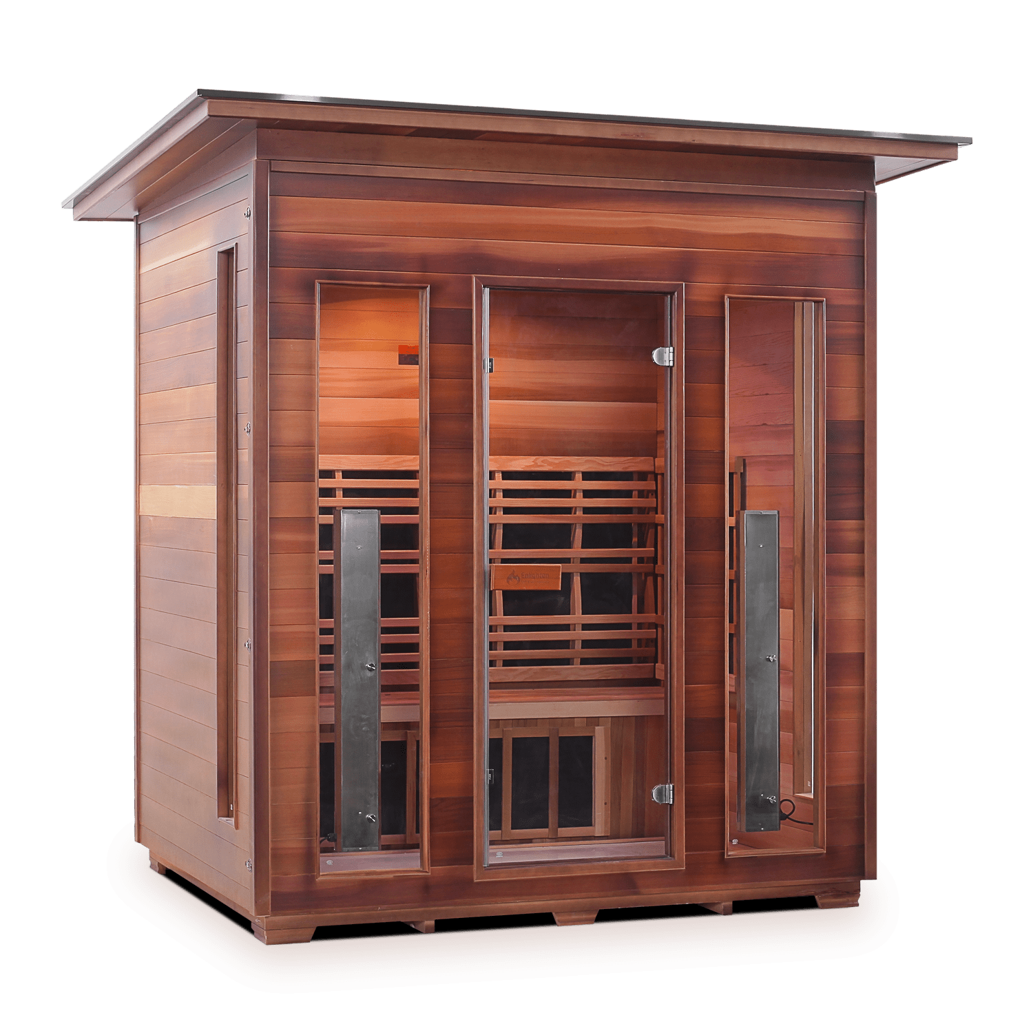 Enlighten Saunas Home Saunas Sloped Roof Enlighten Saunas Rustic 4 - Full Spectrum Infrared Sauna (4 Person)
