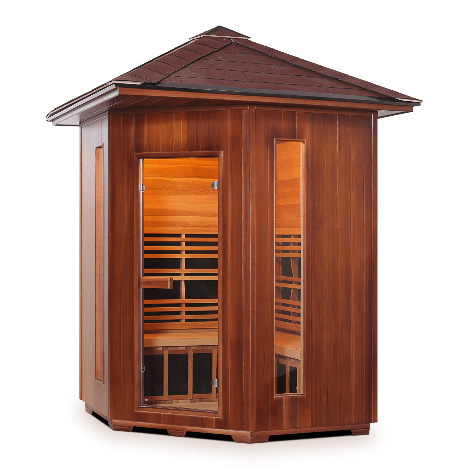 Enlighten Saunas Home Saunas Peak Roof Enlighten Saunas Rustic 4C - Full Spectrum Infrared Sauna (4 Person)