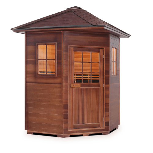 Enlighten Saunas Home Saunas Peak Roof Enlighten Saunas Sierra 4C - Full Spectrum Infrared Sauna (4 Person)