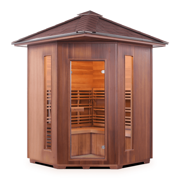 Enlighten Saunas Home Saunas Peak Roof Enlighten Saunas SunRise 4C - Dry Traditional Sauna (3 Person)