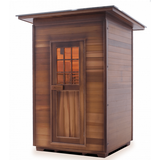 Enlighten Saunas 2-Person Hybrid Outdoor Sauna (Slope Roof, Cedar) MoonLight 2 Slope/Peak