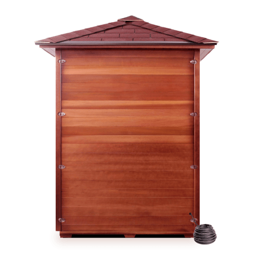 Enlighten Saunas 2-Person Hybrid Outdoor Sauna (Slope Roof, Cedar) MoonLight 2 Slope/Peak
