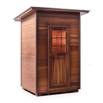 Enlighten Saunas 2-Person Hybrid Outdoor Sauna (Slope Roof, Cedar) MoonLight 2 Slope/Peak