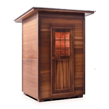 Enlighten Saunas 2-Person Hybrid Outdoor Sauna (Slope Roof, Cedar) MoonLight 2 Slope/Peak