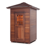 Enlighten Saunas 2-Person Hybrid Outdoor Sauna (Slope Roof, Cedar) MoonLight 2 Slope/Peak