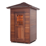 Enlighten Saunas 2-Person Hybrid Outdoor Sauna (Slope Roof, Cedar) MoonLight 2 Slope/Peak
