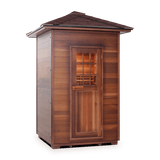 Enlighten Saunas 2-Person Hybrid Outdoor Sauna (Slope Roof, Cedar) MoonLight 2 Slope/Peak