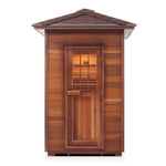 Enlighten Saunas 2-Person Hybrid Outdoor Sauna (Slope Roof, Cedar) MoonLight 2 Peak MoonLight 2 Slope/Peak