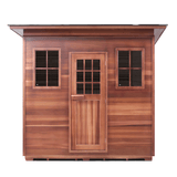 Enlighten Saunas 8-Person Hybrid Outdoor Sauna (Slope Roof, Cedar) MoonLight 8 Slope MoonLight 8 Slope/Peak