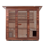 Enlighten Saunas 8-Person Hybrid Outdoor Sauna (Peak Roof, Cedar) SunRise 8 Slope SunRise 8 Slope/Peak