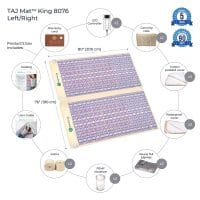 HealthyLine PEMF and LED Mat HealthyLine TAJ-Mat™ King 8076 Firm - Photon PEMF Split Inframat Pro®