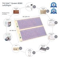 HealthyLine PEMF and LED Mat HealthyLine TAJ-Mat™ Queen 8060 Firm - Photon PEMF Split Inframat Pro®