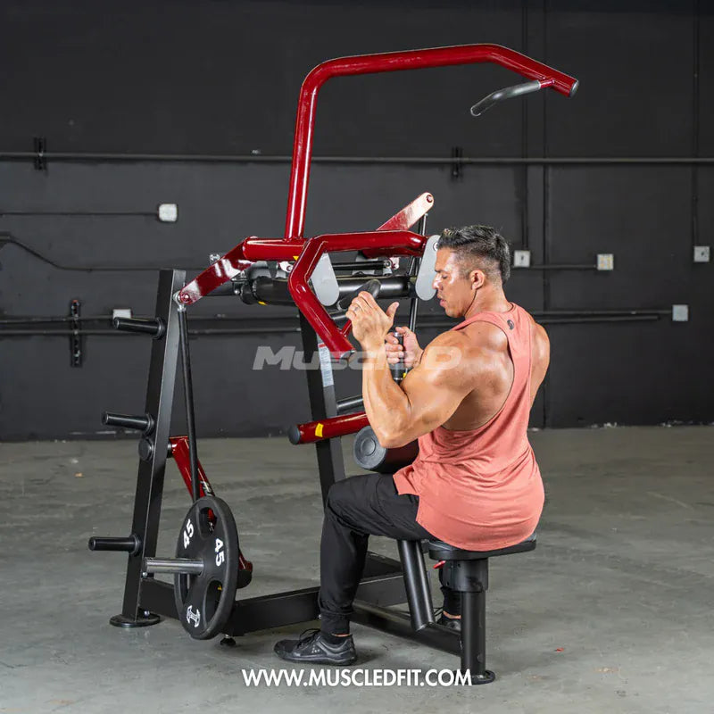 Iron Zone Gyms Muscle D Fitness Power Leverage V2 Rotary Lat Pulldown