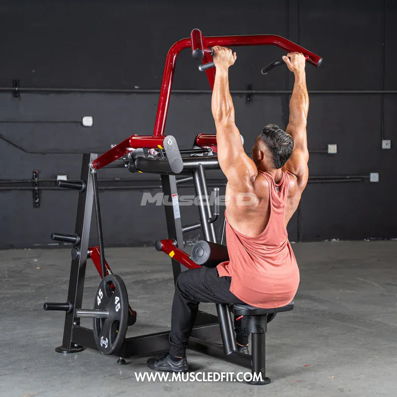 Iron Zone Gyms Muscle D Fitness Power Leverage V2 Rotary Lat Pulldown