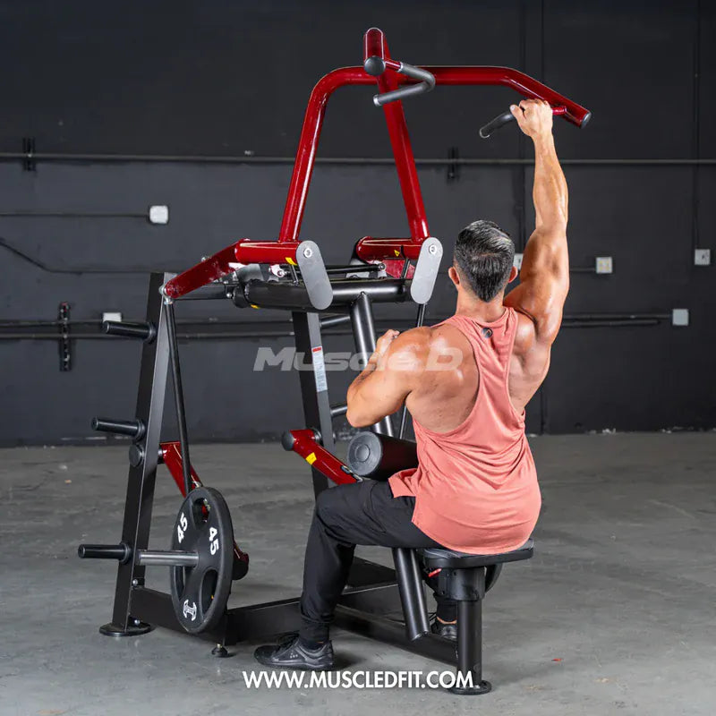 Iron Zone Gyms Muscle D Fitness Power Leverage V2 Rotary Lat Pulldown