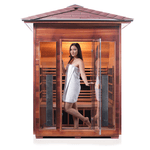 Iron Zone Gyms Outdoor Infrared Sauna Rustic 3 Slope/Peak