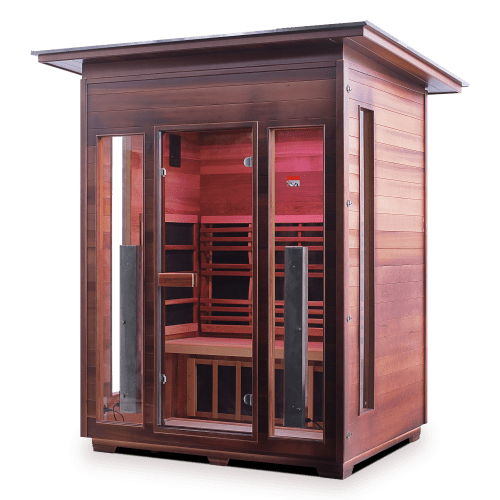 Iron Zone Gyms Outdoor Infrared Sauna Rustic 3 Slope/Peak