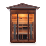 Iron Zone Gyms Outdoor Infrared Sauna RUSTIC - 3 Peak Rustic 3 Slope/Peak