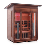 Iron Zone Gyms Outdoor Infrared Sauna RUSTIC -3 Slope Rustic 3 Slope/Peak