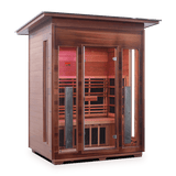 Iron Zone Gyms Outdoor Infrared Sauna RUSTIC -3 Slope Rustic 3 Slope/Peak