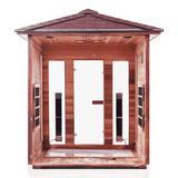 Iron Zone Gyms Outdoor Infrared Sauna Rustic 4 Slope/Peak