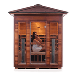 Iron Zone Gyms Outdoor Infrared Sauna Rustic 4 Slope/Peak