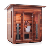 Iron Zone Gyms Outdoor Infrared Sauna Rustic 4 Slope/Peak