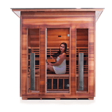 Iron Zone Gyms Outdoor Infrared Sauna Rustic 4 Slope/Peak