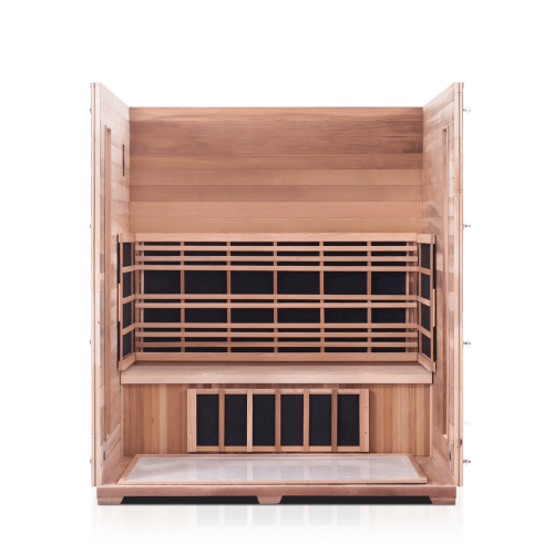 Iron Zone Gyms Outdoor Infrared Sauna Rustic 4 Slope/Peak