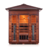 Iron Zone Gyms Outdoor Infrared Sauna Rustic 4 Slope/Peak