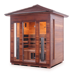 Iron Zone Gyms Outdoor Infrared Sauna Rustic 4 Slope/Peak