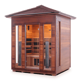 Iron Zone Gyms Outdoor Infrared Sauna Rustic 4 Slope/Peak
