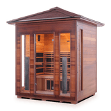 Iron Zone Gyms Outdoor Infrared Sauna RUSTIC - 4 Peak Rustic 4 Slope/Peak