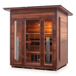 Iron Zone Gyms Outdoor Infrared Sauna RUSTIC -4 Slope Rustic 4 Slope/Peak