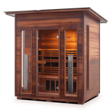 Iron Zone Gyms Outdoor Infrared Sauna RUSTIC -4 Slope Rustic 4 Slope/Peak