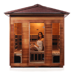 Iron Zone Gyms Outdoor Infrared Sauna Rustic 5 Slope/Peak