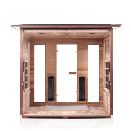 Iron Zone Gyms Outdoor Infrared Sauna Rustic 5 Slope/Peak