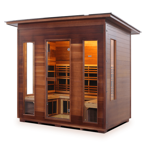Iron Zone Gyms Outdoor Infrared Sauna Rustic 5 Slope/Peak