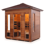 Iron Zone Gyms Outdoor Infrared Sauna Rustic 5 Slope/Peak