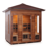Iron Zone Gyms Outdoor Infrared Sauna RUSTIC -5 Peak Rustic 5 Slope/Peak