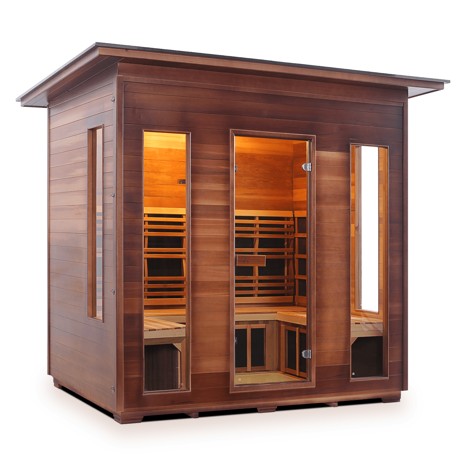 Iron Zone Gyms Outdoor Infrared Sauna RUSTIC 5 Slope Rustic 5 Slope/Peak