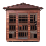 Iron Zone Gyms Outdoor Infrared Sauna RUSTIC -8 Peak Rustic 8 Slope/Peak