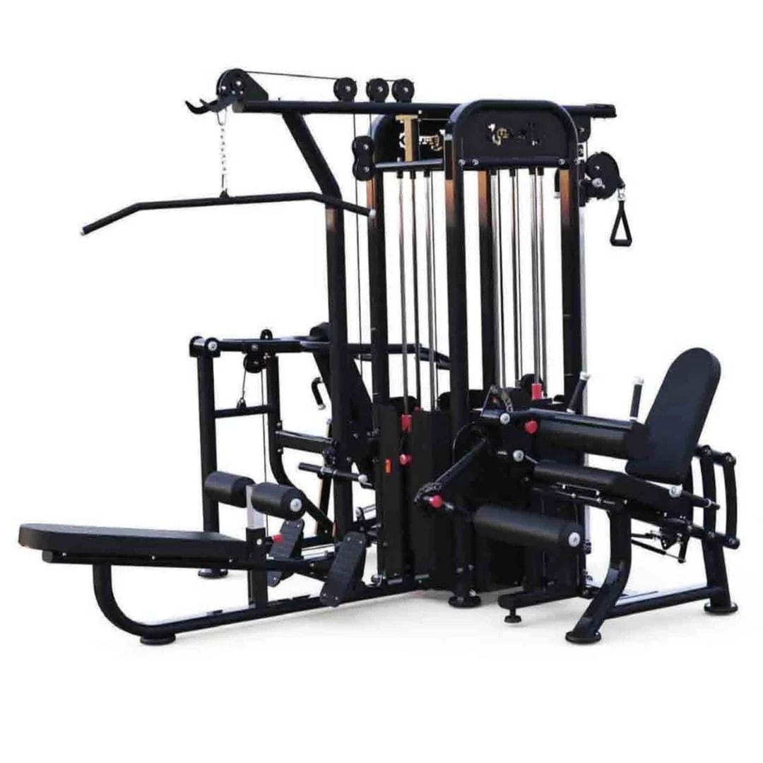 Muscle D Fitness Multi-Gym 4 Stack Megatron Compact Multi-Gym - Muscle D Fitness - Space Saving - Leg Extension & Curl, Lat Pull, Low Row, Multi-Press
