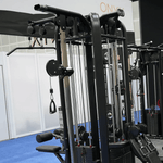 Muscle D Fitness Multi-Gym 4 Stack Megatron Deluxe Jungle Gym - Muscle D Fitness - Commercial Lat Pull, Low Row, Adj. Hi/Low Pulleys