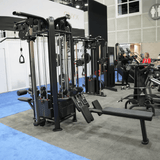 Muscle D Fitness Multi-Gym 4 Stack Megatron Deluxe Jungle Gym - Muscle D Fitness - Commercial Lat Pull, Low Row, Adj. Hi/Low Pulleys